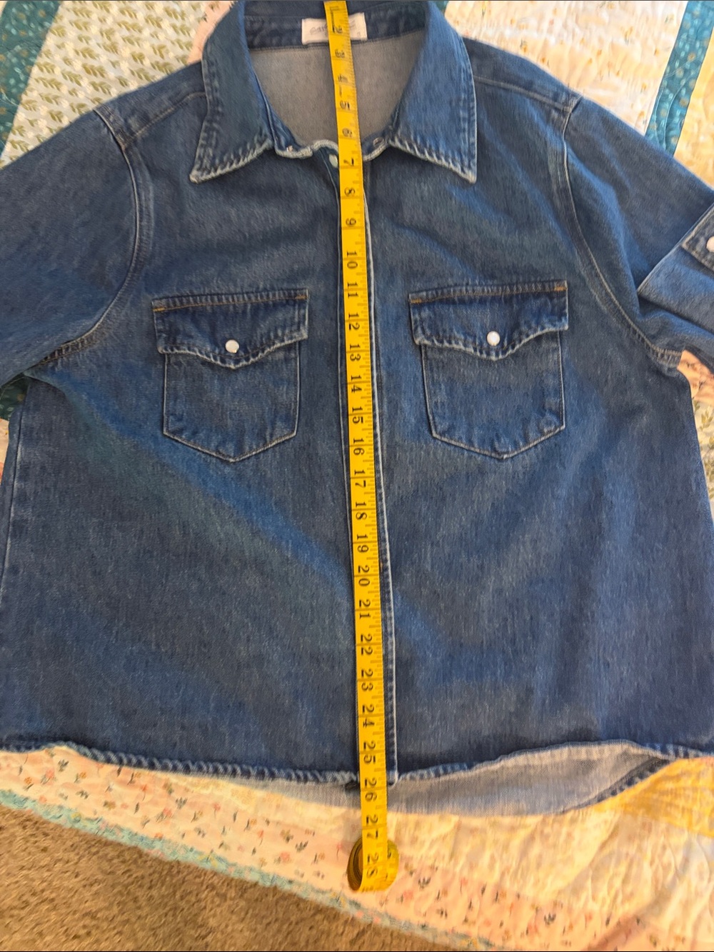Carly Jean Los Angeles Dakota Denim Western Shirt - Picture 6 of 7
